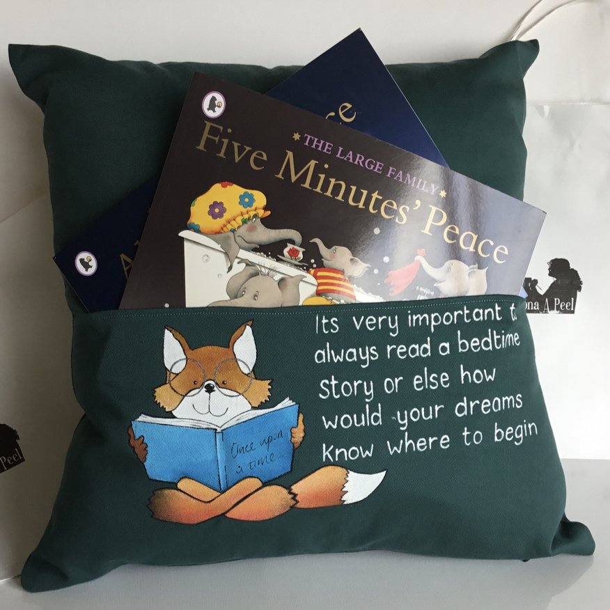Fox book cushion